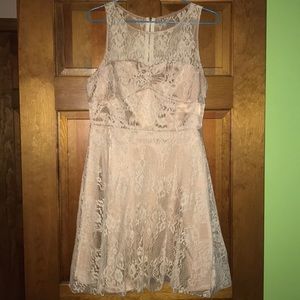 Cream colored lace dress